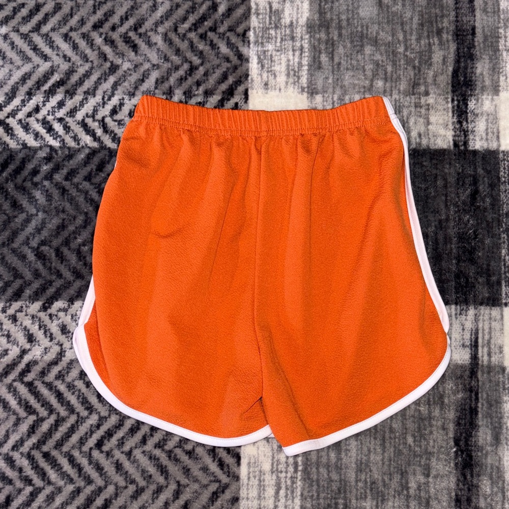 💰Kids Orange Athletic Shorts with White Trim - Picture 3 of 3